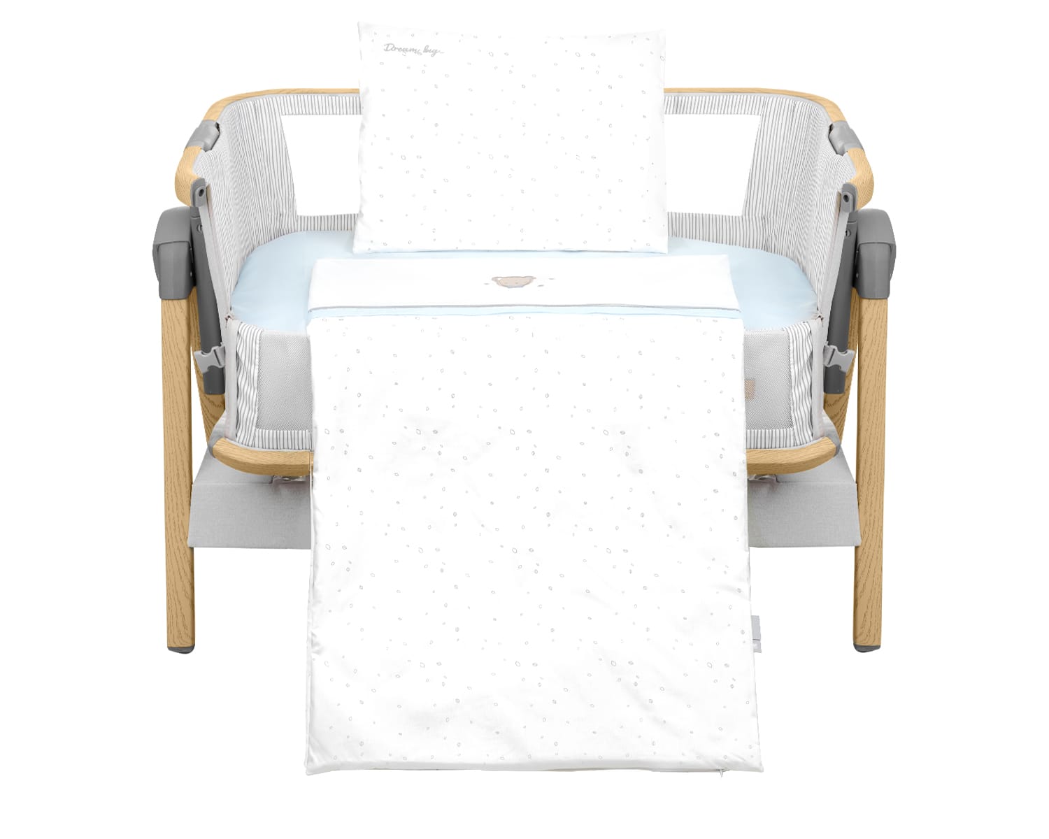 Бебешки спален комплект за мини-кошара 5ч Dream Big Blue