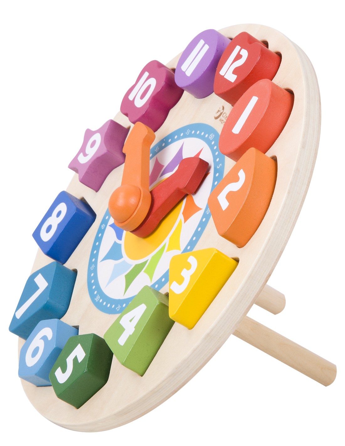 Дървен образователен часовник