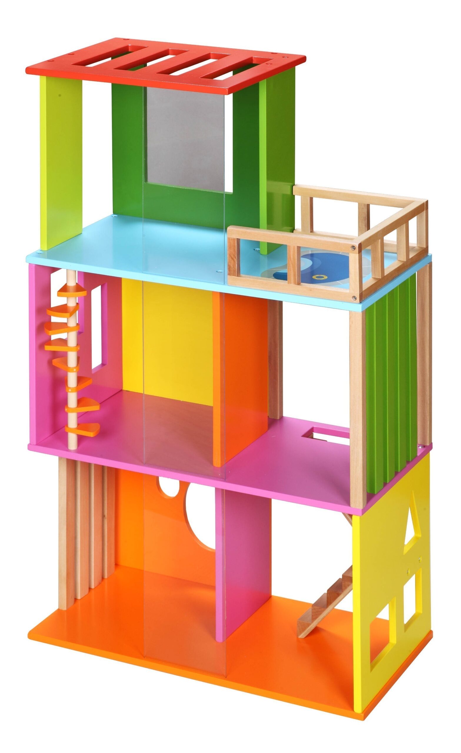 Модерна дървена къща за кукли