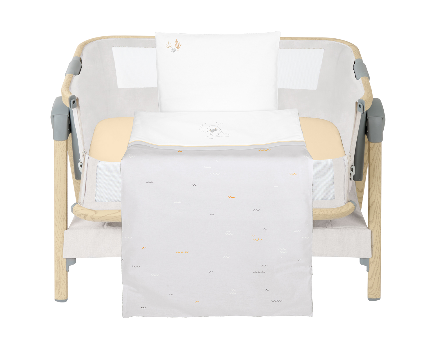 Бебешки спален комплект за мини-кошара 5ч Seally Me