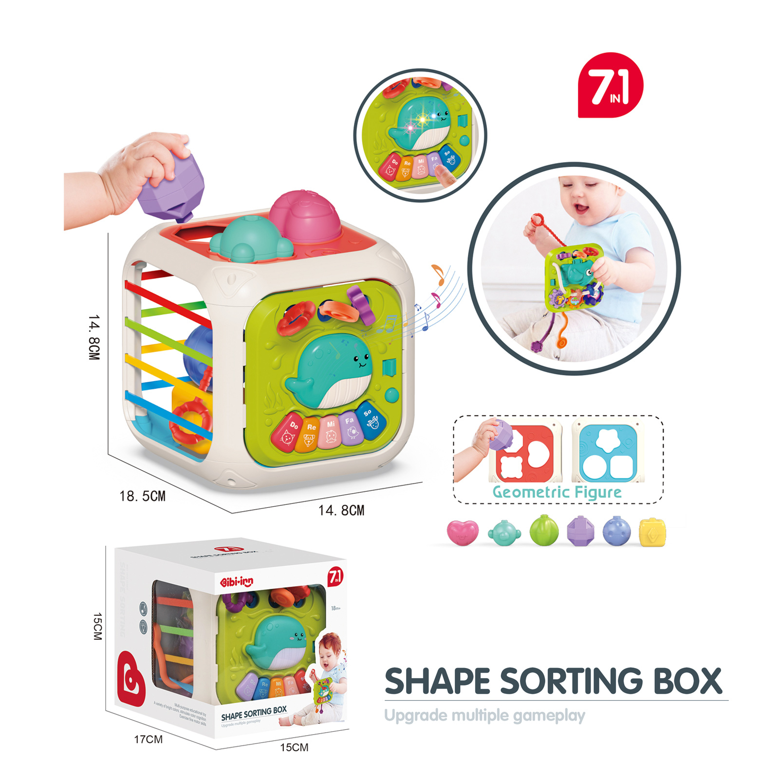 Образователен куб сортер 7 в 1