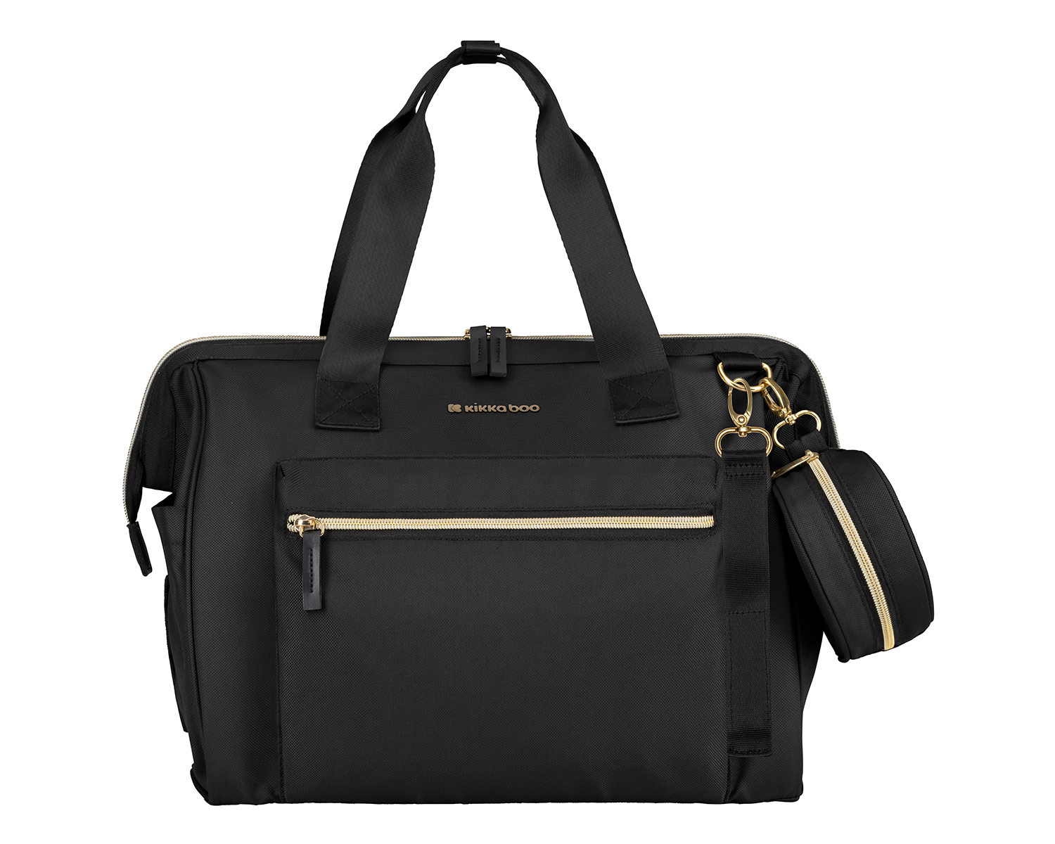  • Луксозна материя и сатенирани детайли;• Включена подложка за повиване; • Закачалки за лесно прикрепяне към дръжката на количката;• Широк отвор на основния джоб за по-лесен достъп;• Вътрешни джобове за пелени и аксесоари;• Преден и заден външен джоб с цип и открити странични джобове с лесен достъп;• Непромокаем джоб за мокри предмети;• 2 термоизолирани отделения за шише