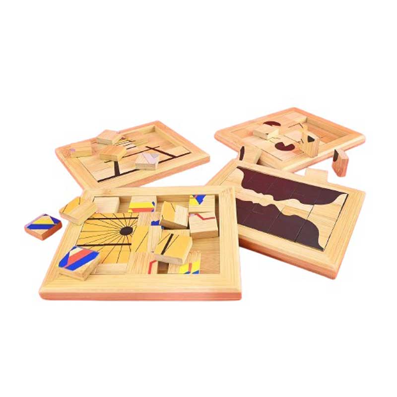 Дървен детски логически пъзел "Илюзия"