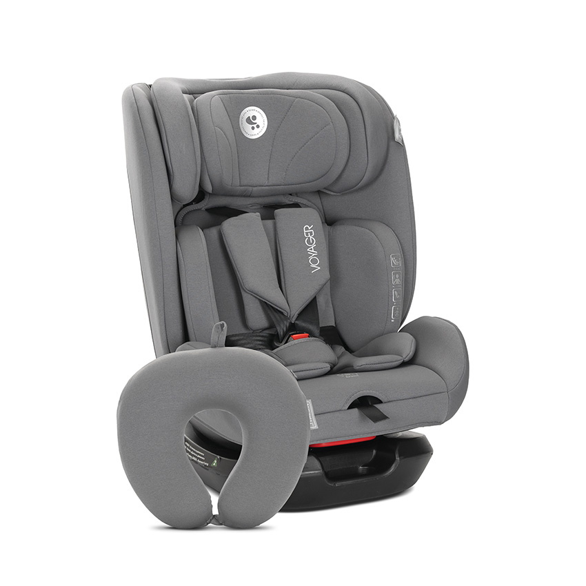 СТОЛ ЗА КОЛА VOYAGER GREY i-Size 40-150 CM+ВЪЗГЛАВ