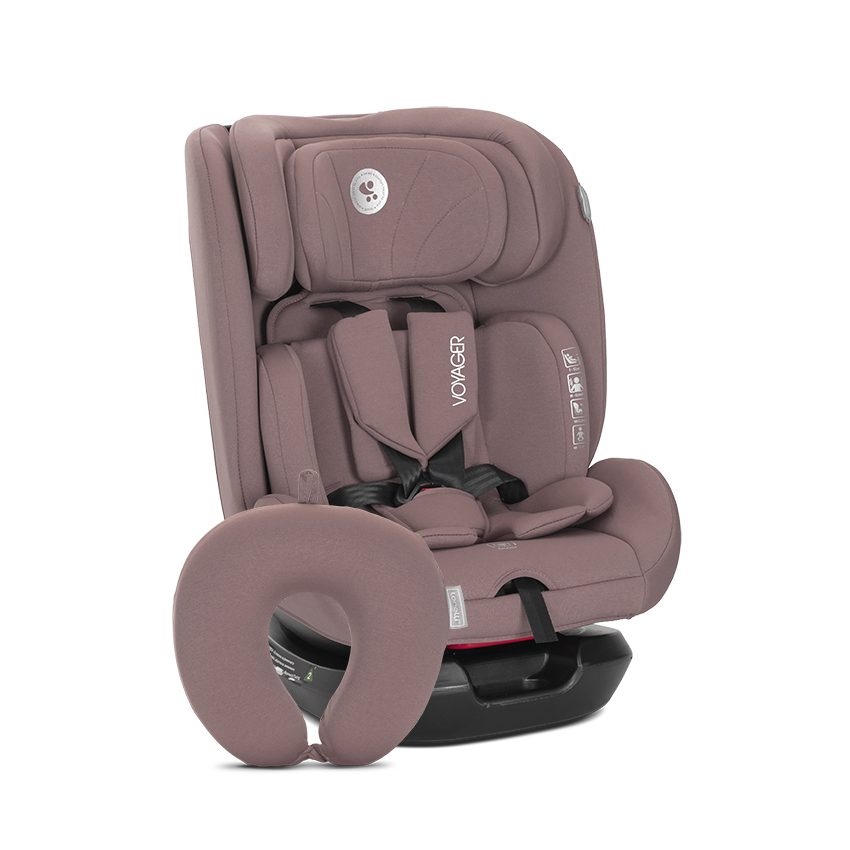 СТОЛ ЗА КОЛА VOYAGER PINK i-Size 40-150 CM+ВЪЗГЛАВ