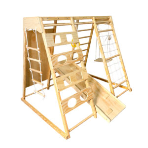 Дет. играчка за катерене и люлка дървена