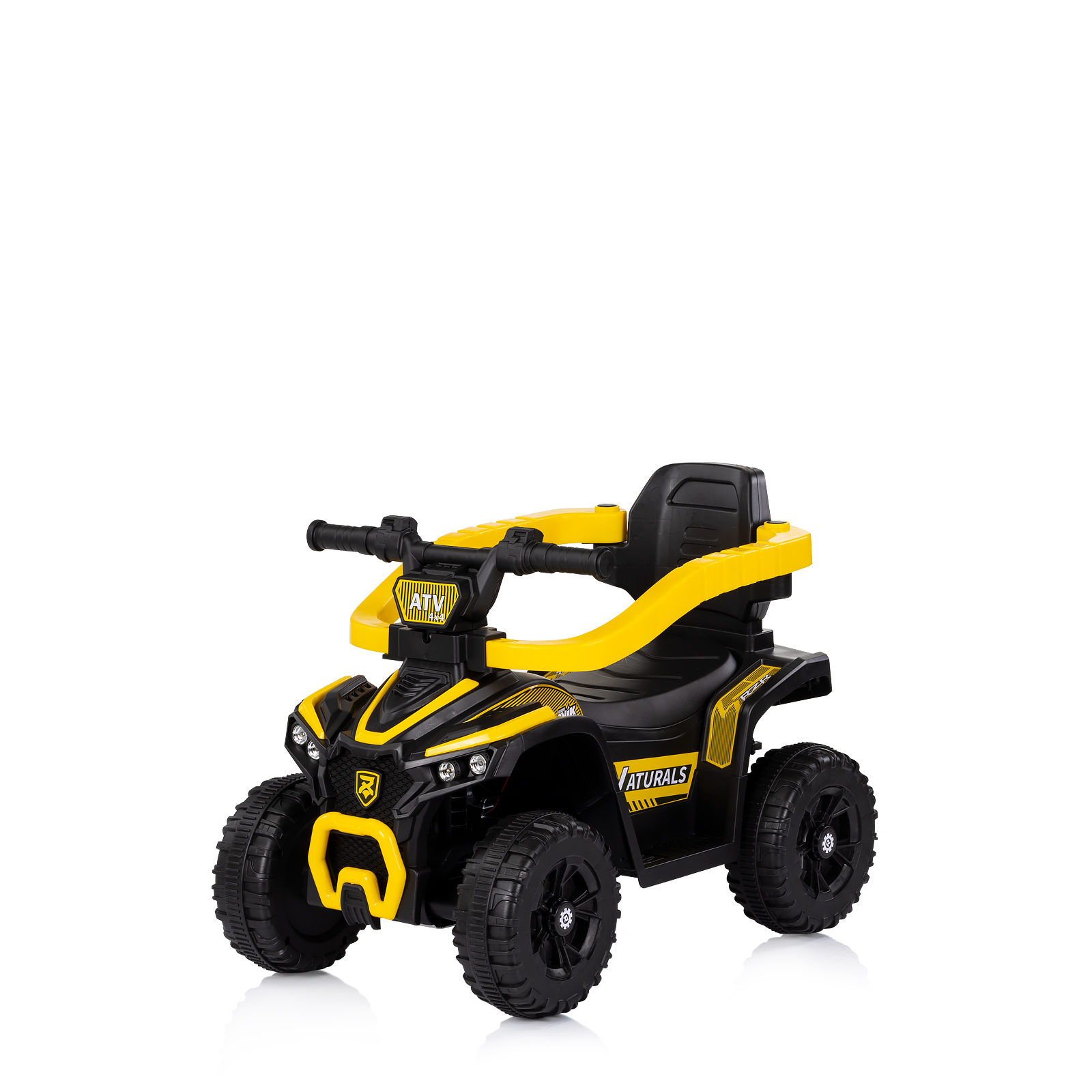 Количка за яздене с дръжка "ATV" жълта - Image 2