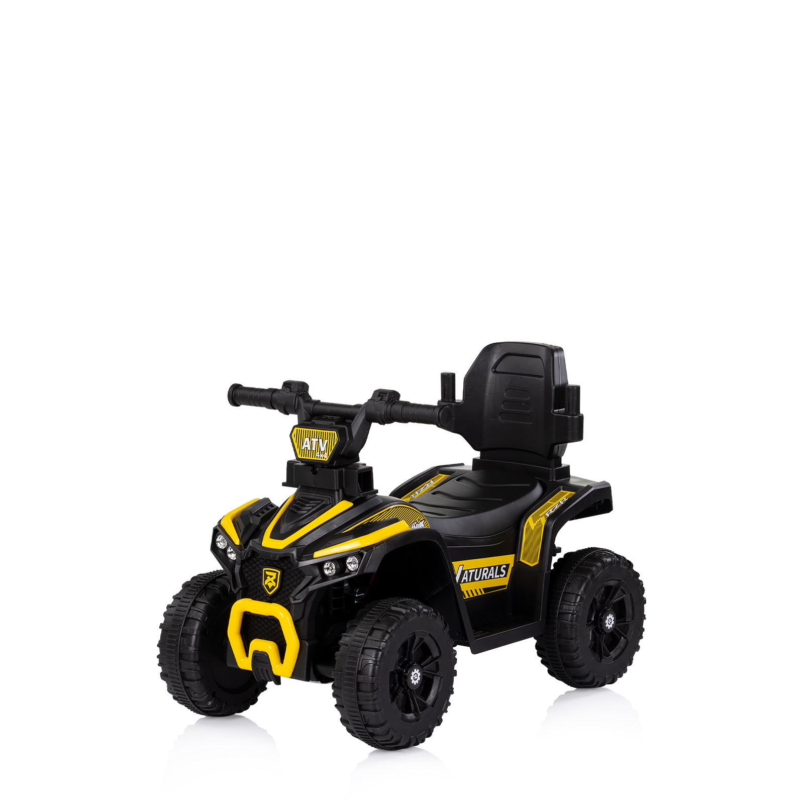 Количка за яздене с дръжка "ATV" жълта - Image 3