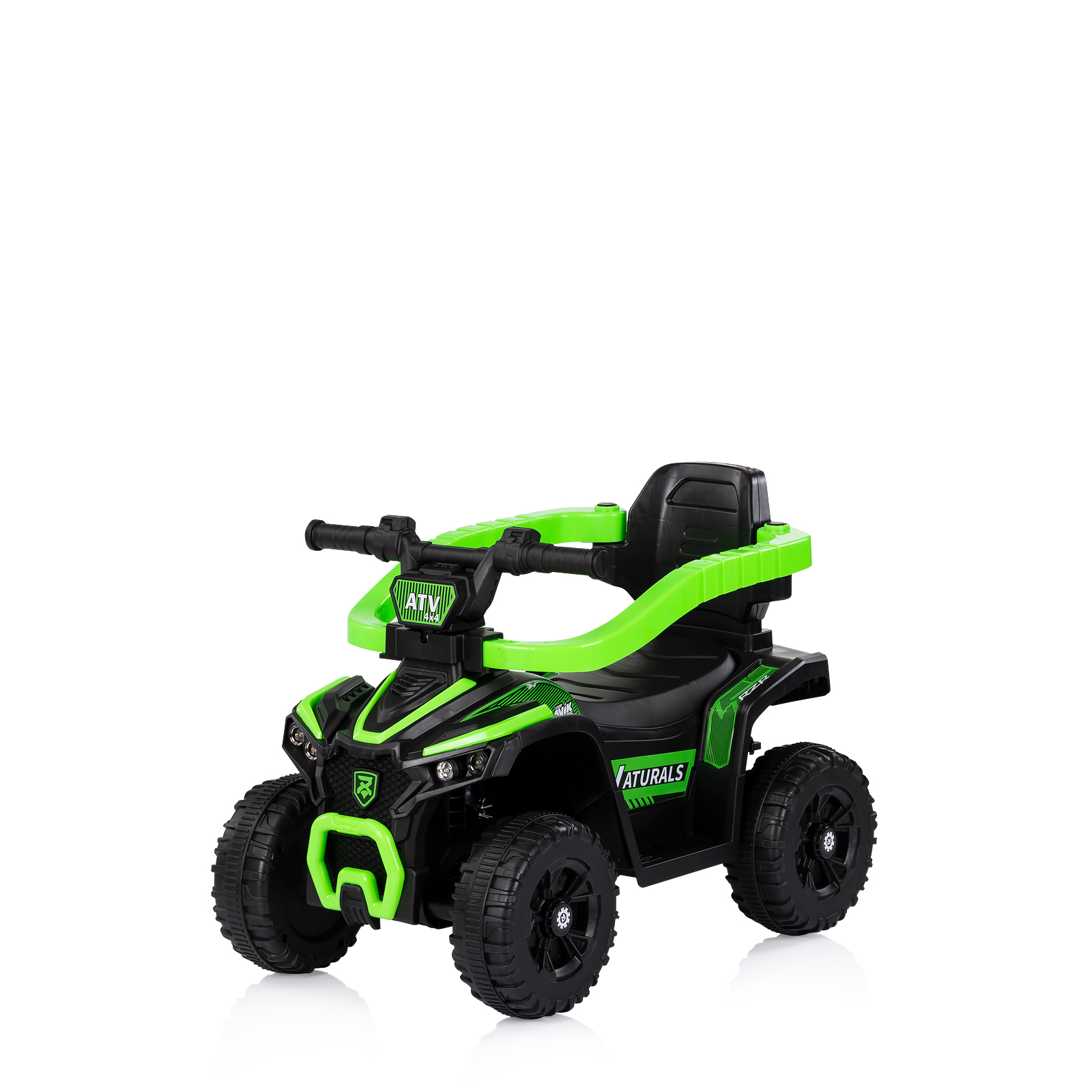 Количка за яздене с дръжка "ATV" зелена - Image 2