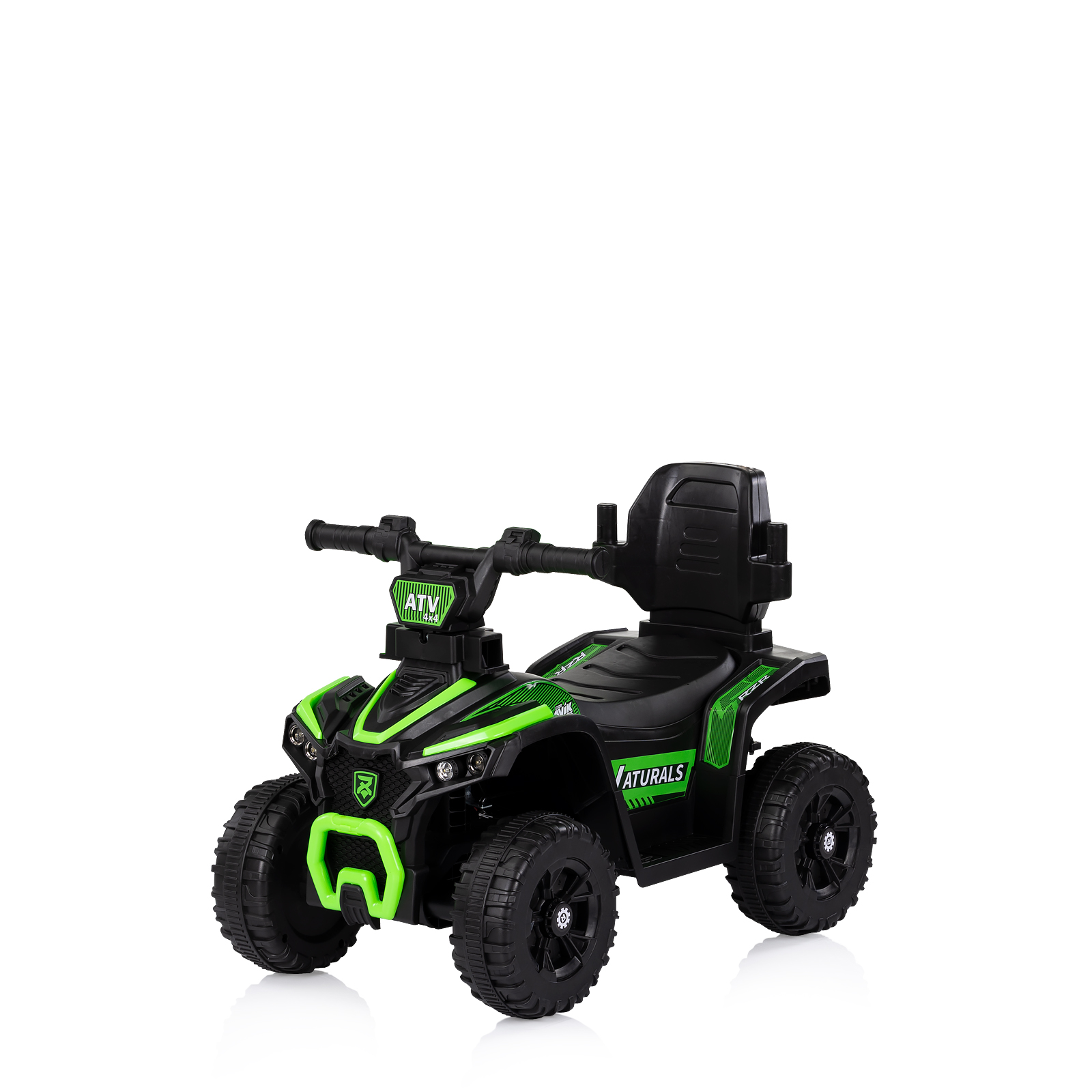 Количка за яздене с дръжка "ATV" зелена - Image 3