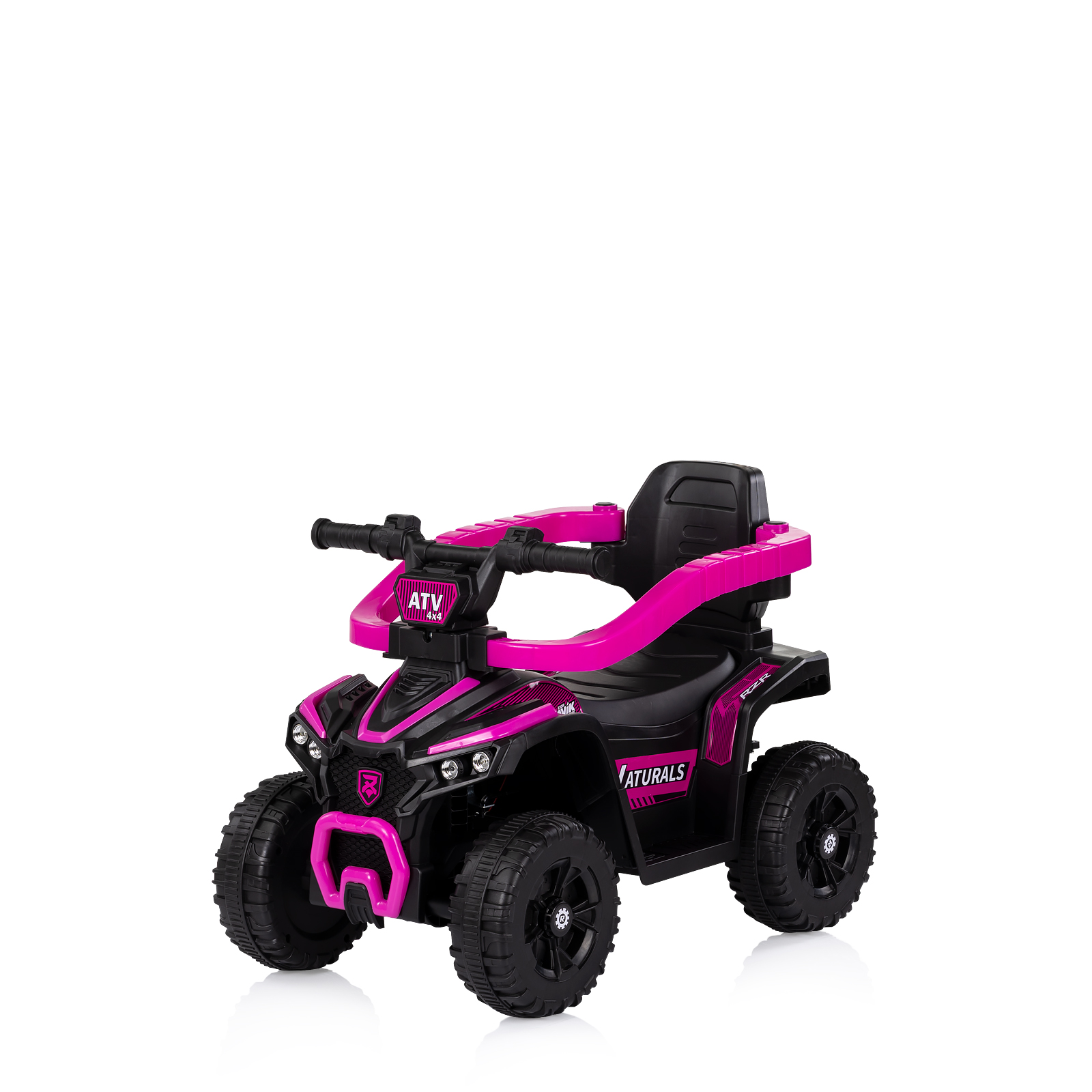 Количка за яздене с дръжка "ATV" розова - Image 2