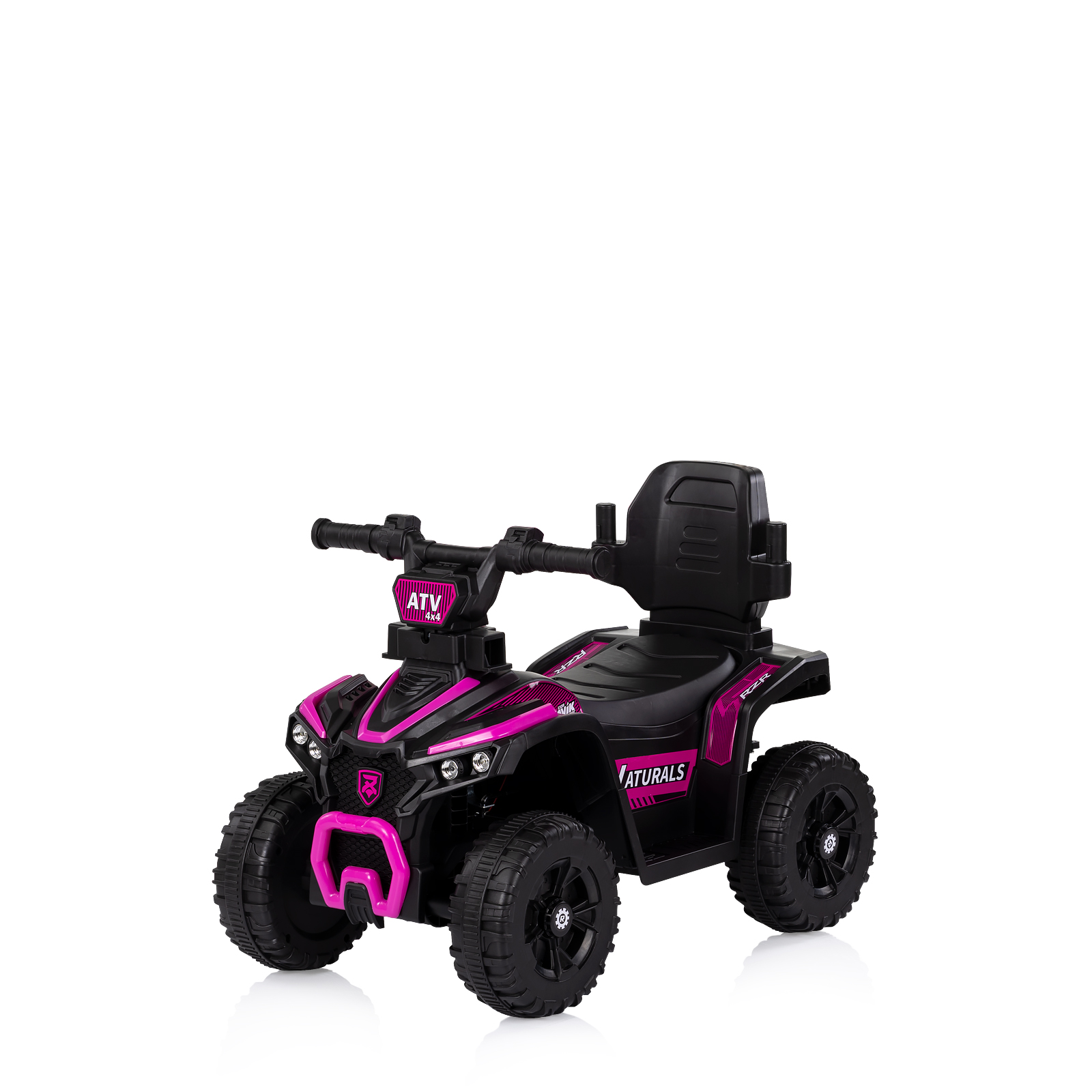 Количка за яздене с дръжка "ATV" розова - Image 3