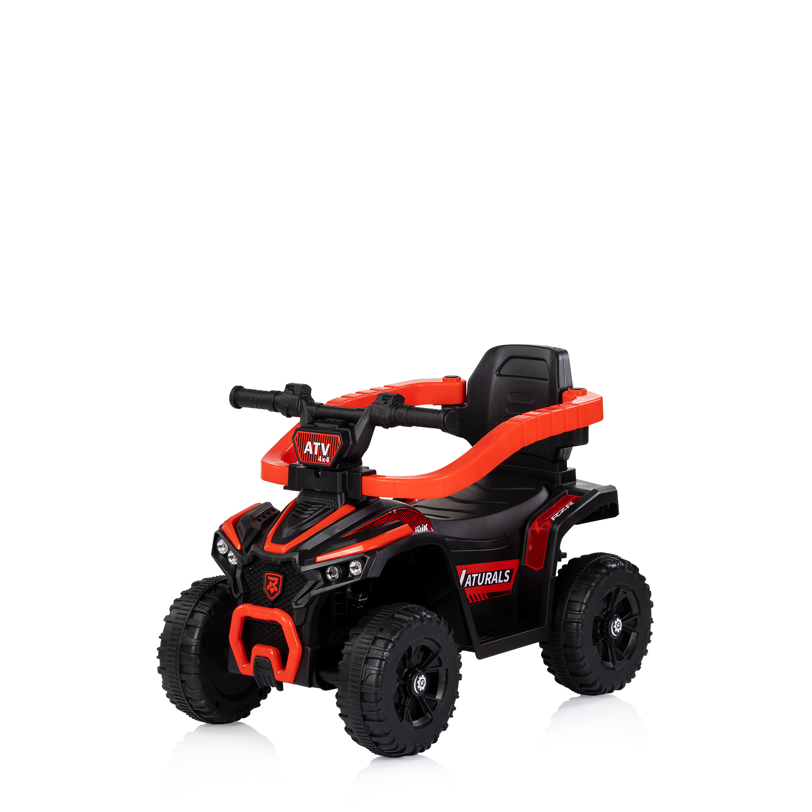 Количка за яздене с дръжка "ATV" червена - Image 2