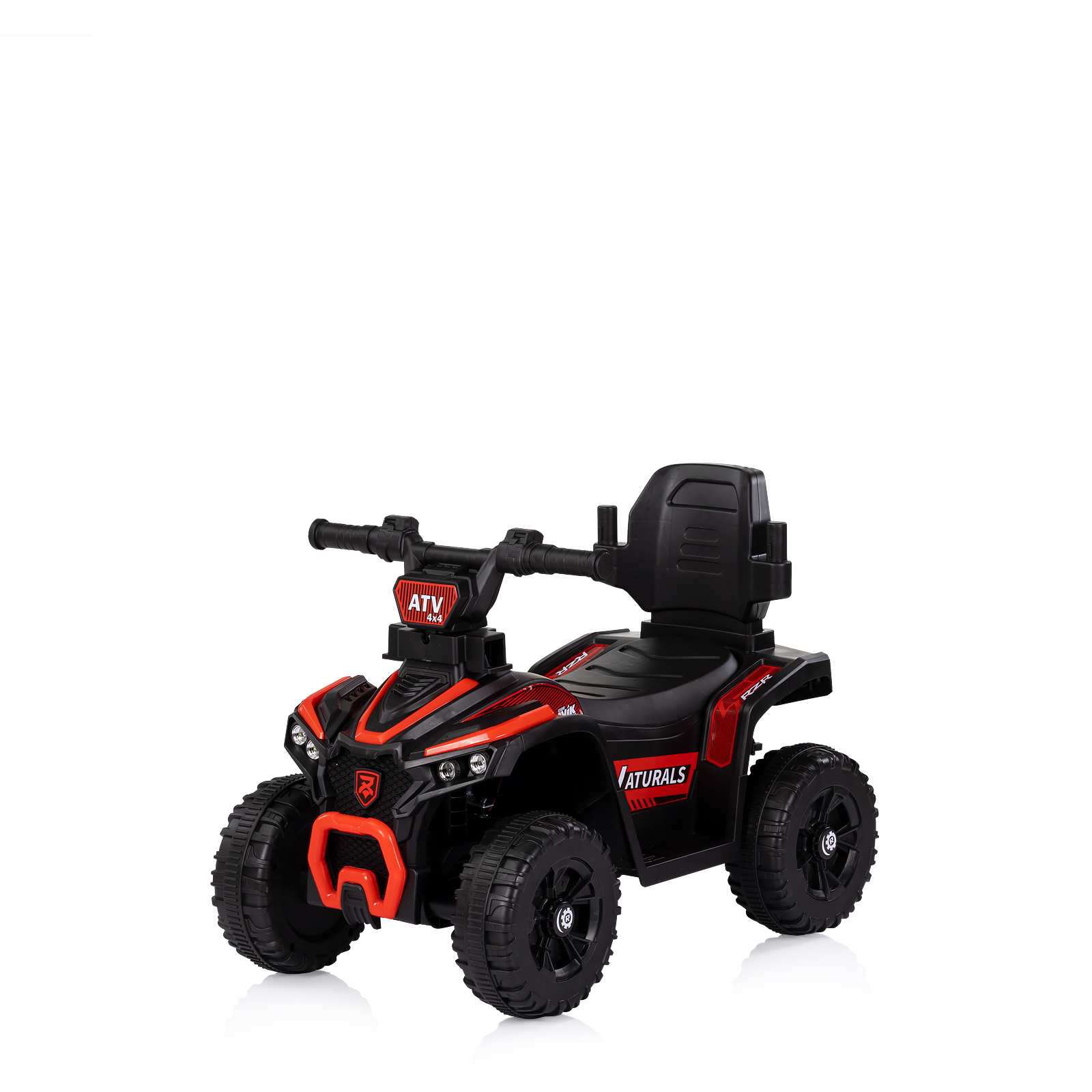 Количка за яздене с дръжка "ATV" червена - Image 3