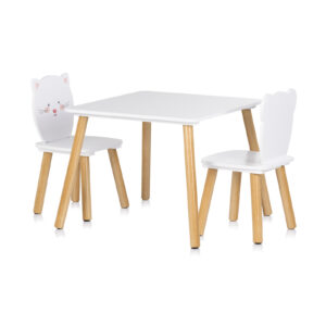 Комплект маса с два стола MDF мече и кот