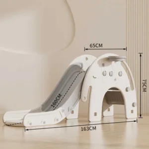 Детска пързалка с баскетболен кош Слонче - сива