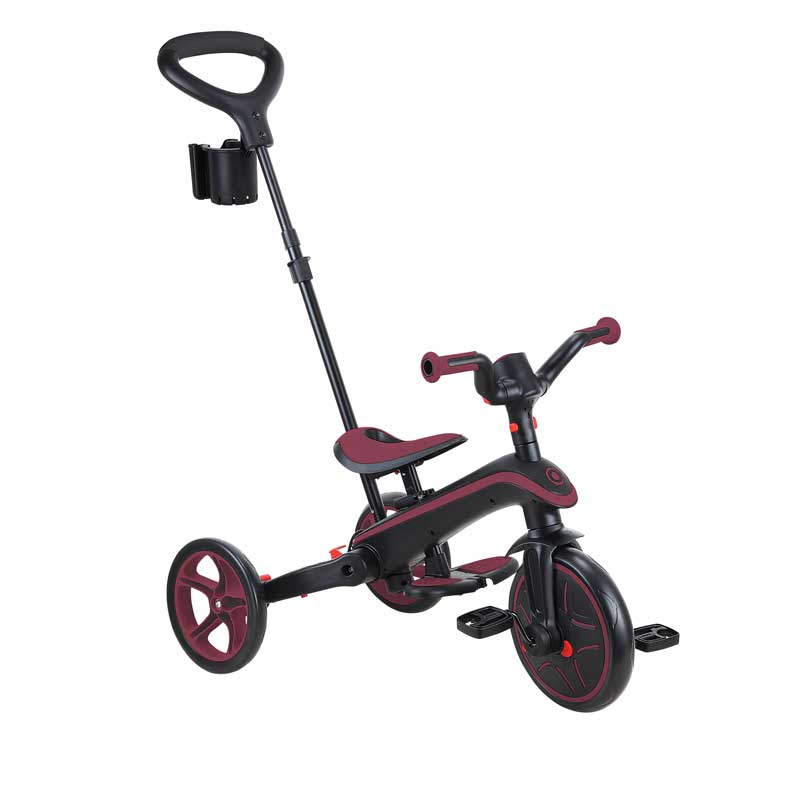 Детска триколка 4 в 1 GLOBBER EXPLORER TRIKE FOLDABLE, сгъваема, цвят бургунди - Image 4