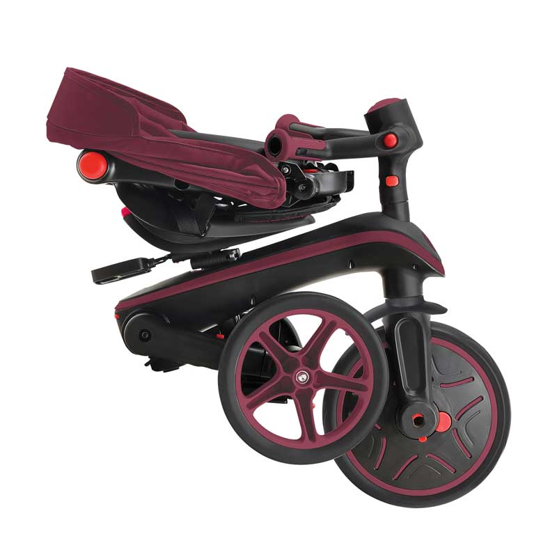 Детска триколка 4 в 1 GLOBBER EXPLORER TRIKE FOLDABLE, сгъваема, цвят бургунди - Image 5