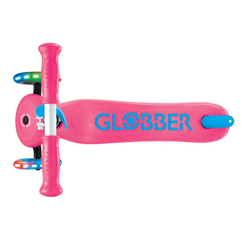 Детска тротинетка с 3 светещи колела GLOBBER PRIMO PLUS LIGHTS, розова - Image 4