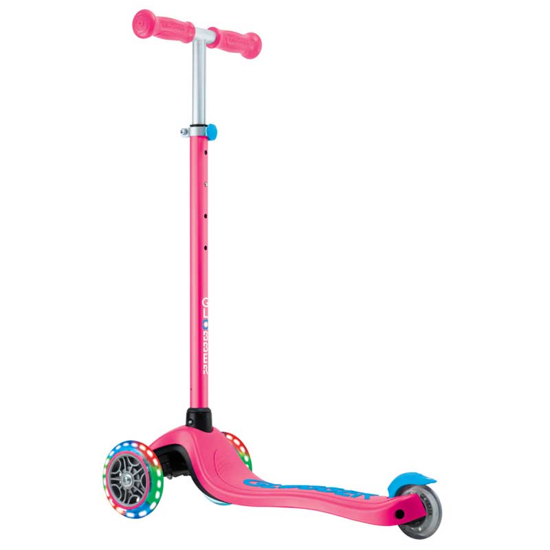 Детска тротинетка с 3 светещи колела GLOBBER PRIMO PLUS LIGHTS, розова - Image 7
