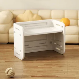 Детско бюро за писане и рисуване със столче в бял цвят