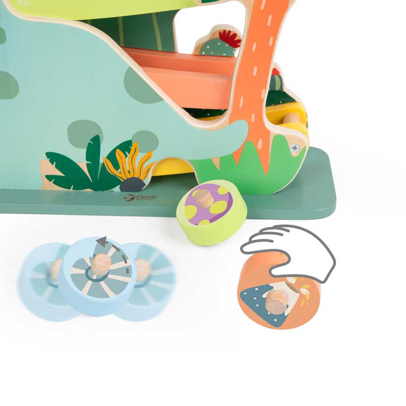 Дървена играчка - пързалка Динозавър Classic World - Image 3