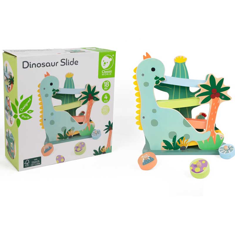 Дървена играчка - пързалка Динозавър Classic World - Image 6