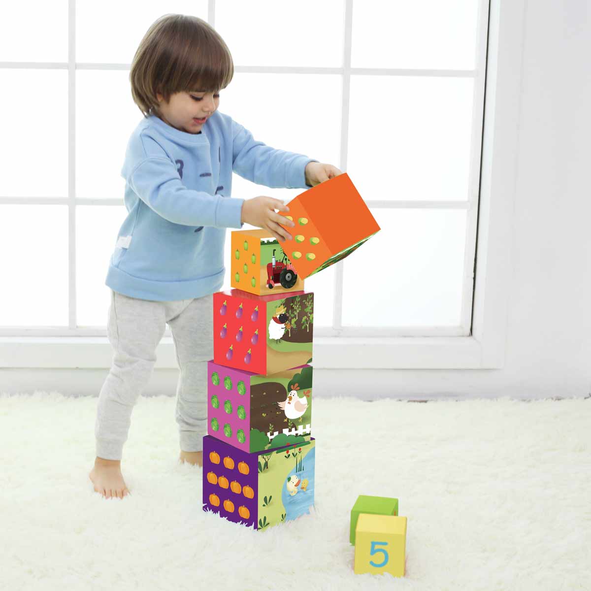 Картонени кубчета за редене - зеленчуци - Image 3