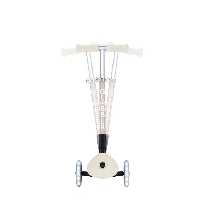 Сгъваема еко тротинетка с 3 колела GLOBBER JUNIOR FOLDABLE LIGHTS ECO - цвят кокос - Image 2