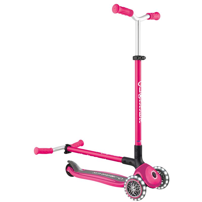 Сгъваема тротинетка с три колела Globber Master lights - розова - Image 2