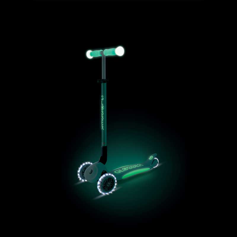 Сгъваема тротинетка със светещи дръжки ELITE GLOW LIGHTS, ментова - Image 6