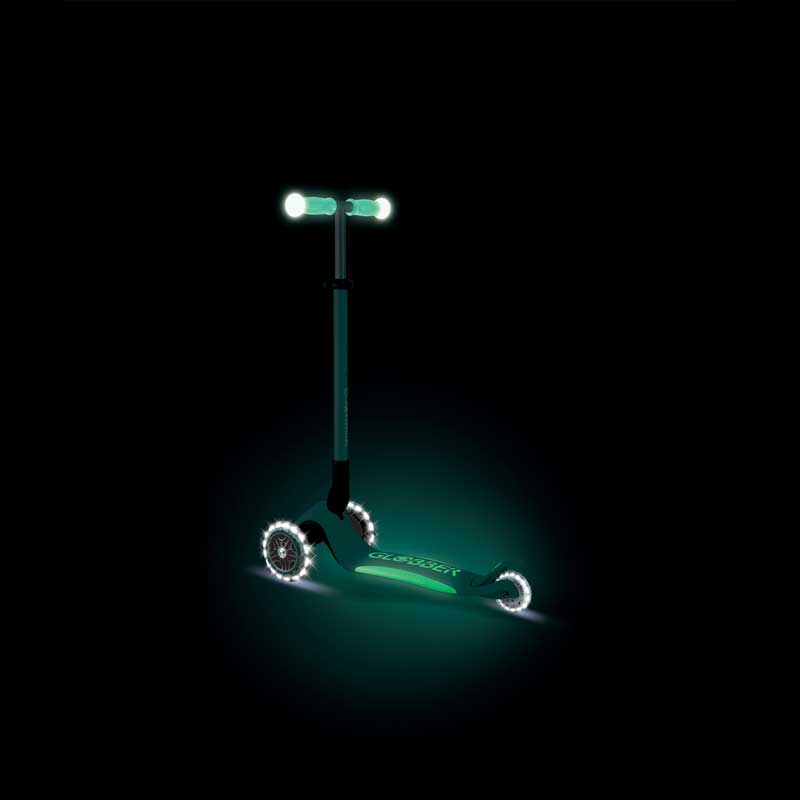 Сгъваема тротинетка със светещи дръжки ELITE GLOW LIGHTS, ментова - Image 7