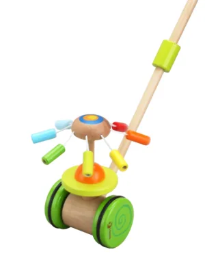 Дървена играчка за бутане "Цвете"