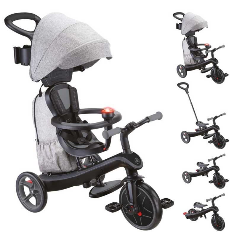 Триколка 4 в 1 GLOBBER EXPLORER TRIKE DELUXE PLAY със сенник в черен цвят - Image 12