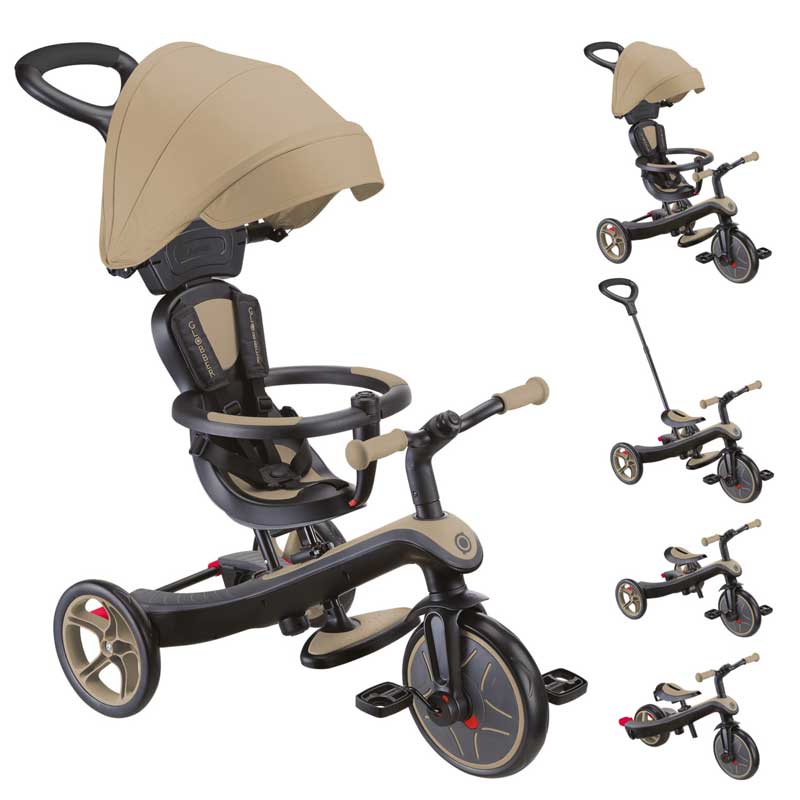 Триколка 4 в 1 GLOBBER EXPLORER TRIKE със сенник в бежов цвят - Image 10