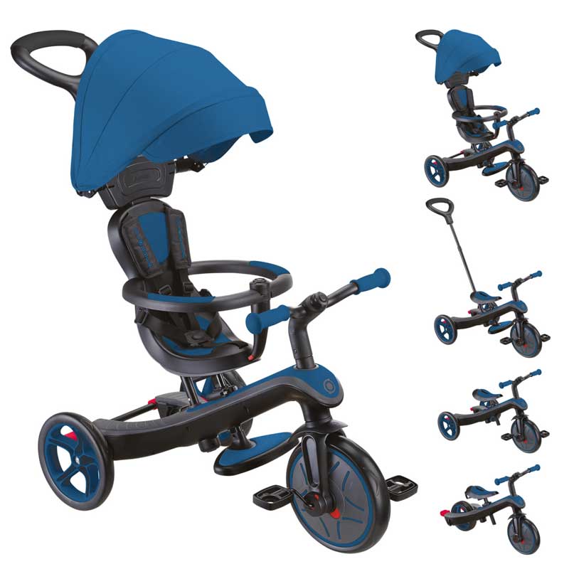 Триколка 4 в 1 GLOBBER EXPLORER TRIKE със сенник в кралско син цвят - Image 10