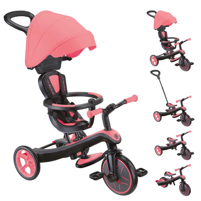 Триколка 4 в 1 GLOBBER EXPLORER TRIKE със сенник - розова - Image 10
