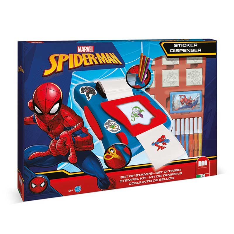 Комплект за създаване на стикери Spiderman с 12 флумастери